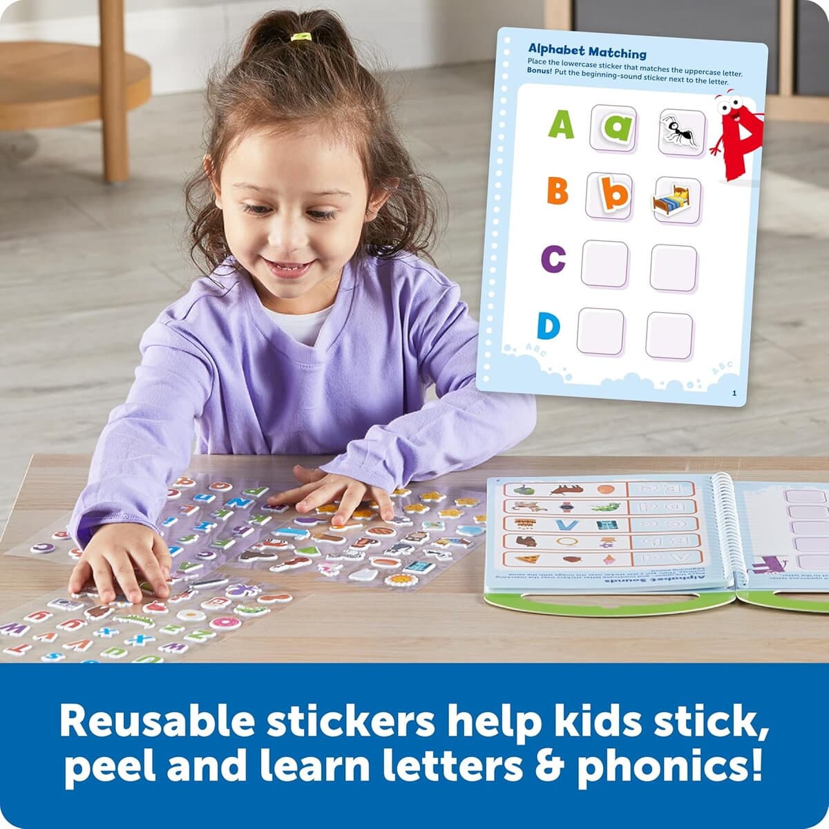 Set activitati educative cu abtibilduri - Litere si sunete (engleza) | Learning Resources