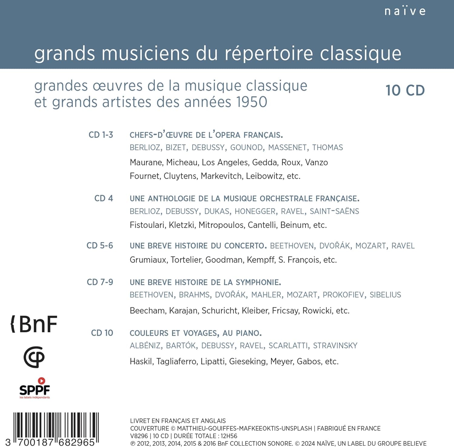 Les Collections sonores de la Bibliotheque National de France Vol. 1 (10CDs Box Set) | Various Artists