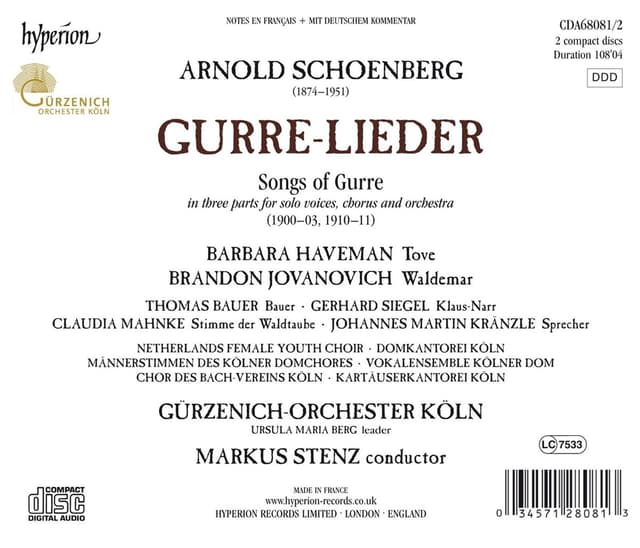 Schoenberg: Gurre-Lieder | Markus Stenz, Gurzenich-Orchester Kolner Philharmoniker