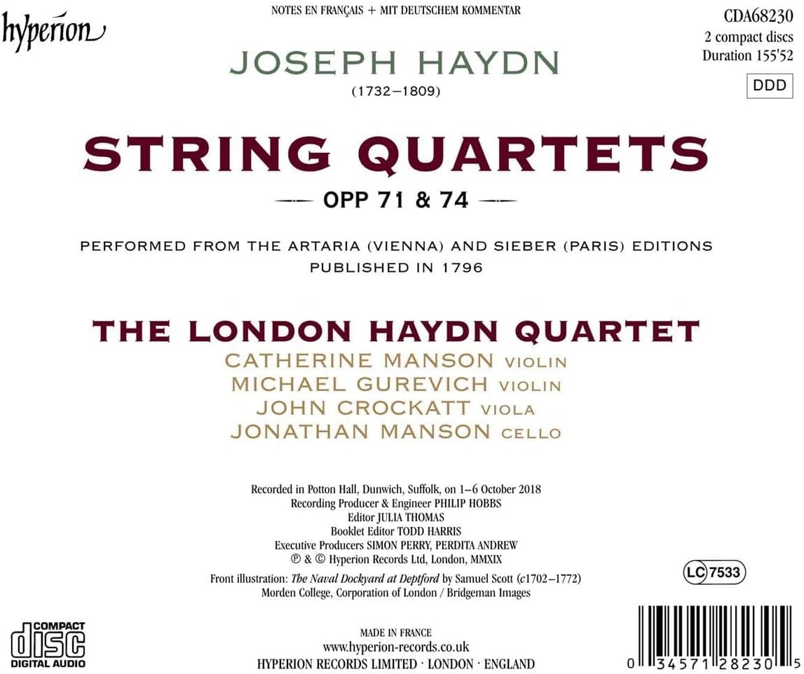 Haydn: String Quartets Opp 71 & 74 | The London Haydn Quartet