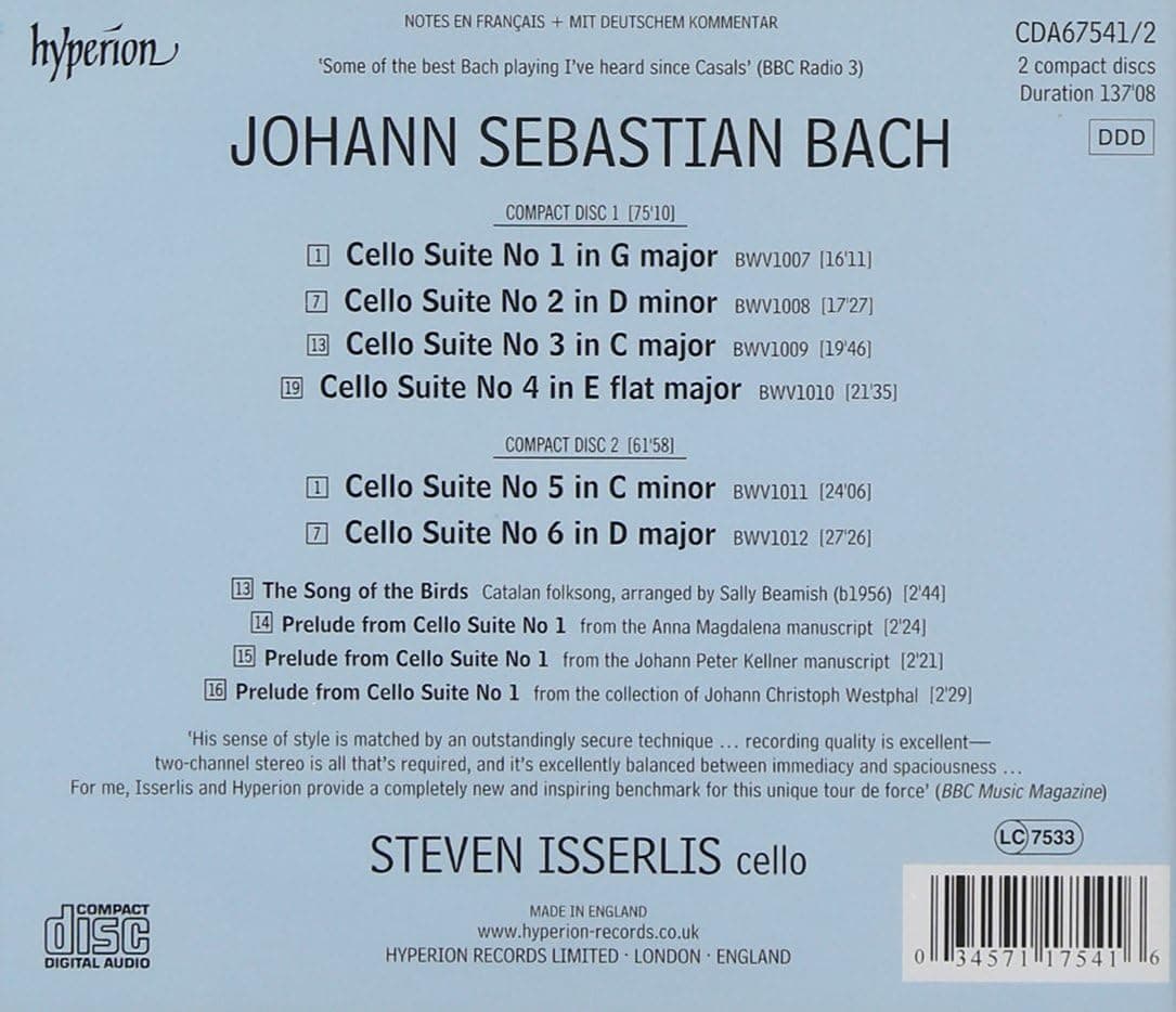 Bach: The Cello Suites | Steven Isserlis