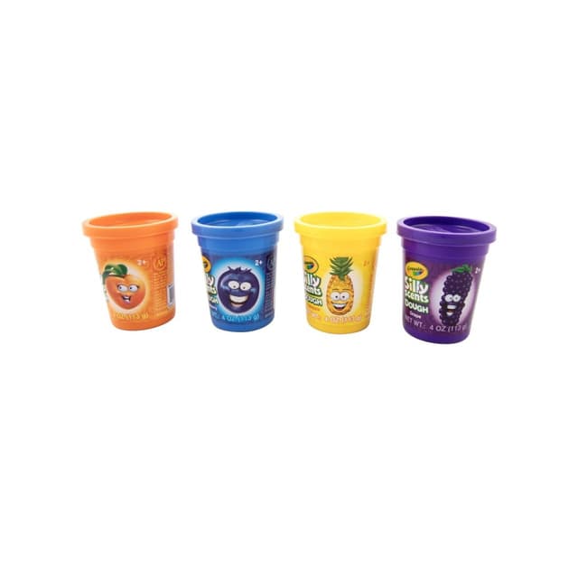 Set 4 borcanase cu plastilina parfumata - Silly Scents Dough | Crayola