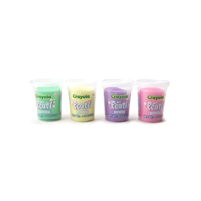 Set 4 borcanase cu plastelina sidefata - Pearl | Crayola
