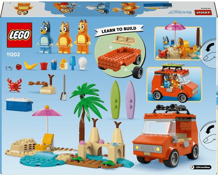 LEGO Bluey's Beach & Family Car Trip (11202) | LEGO