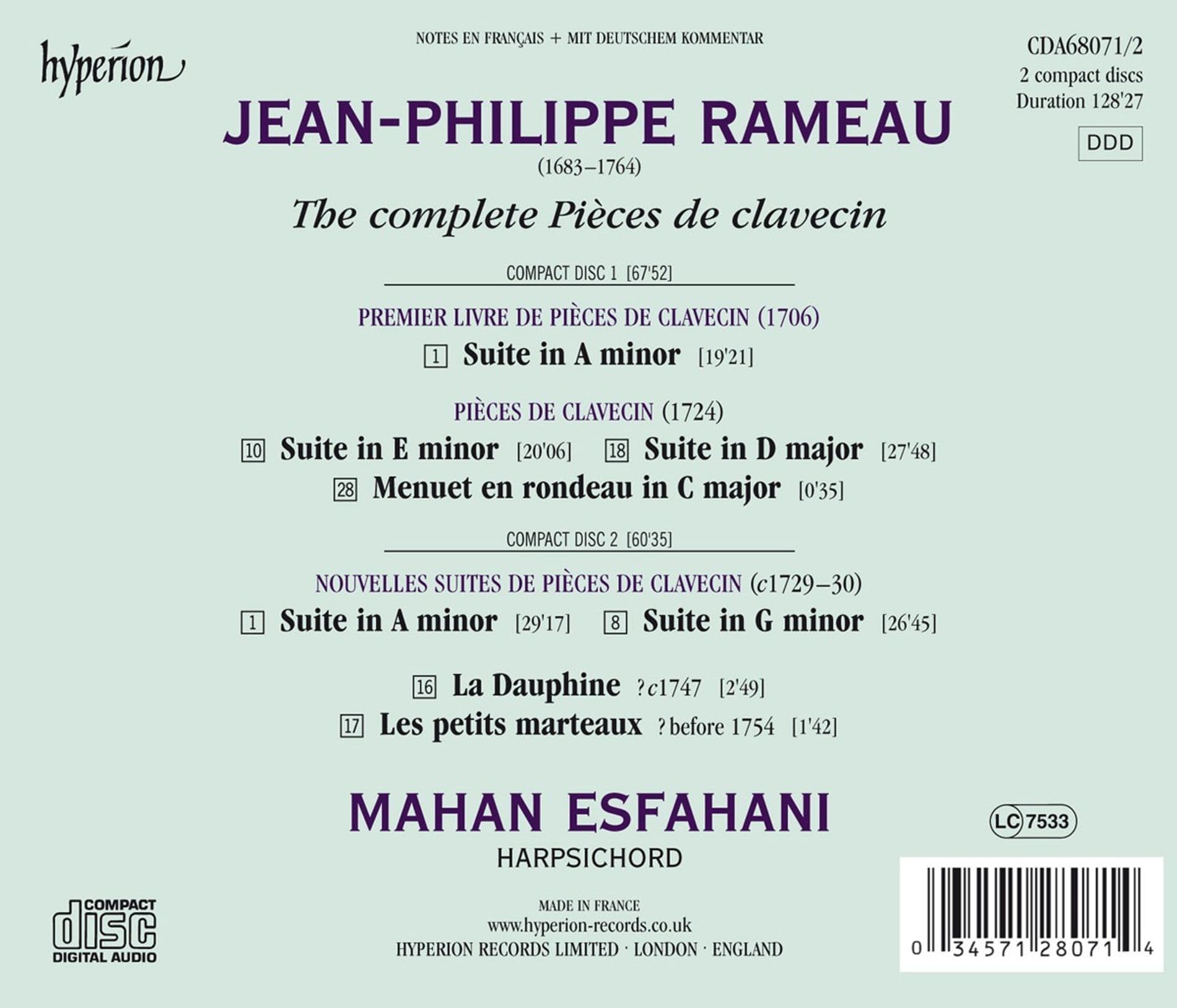 Rameau: Pieces De Clavecin | Mahan Esfahani