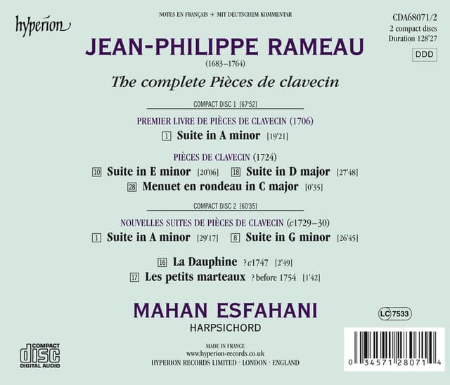 Rameau: Pieces De Clavecin | Mahan Esfahani