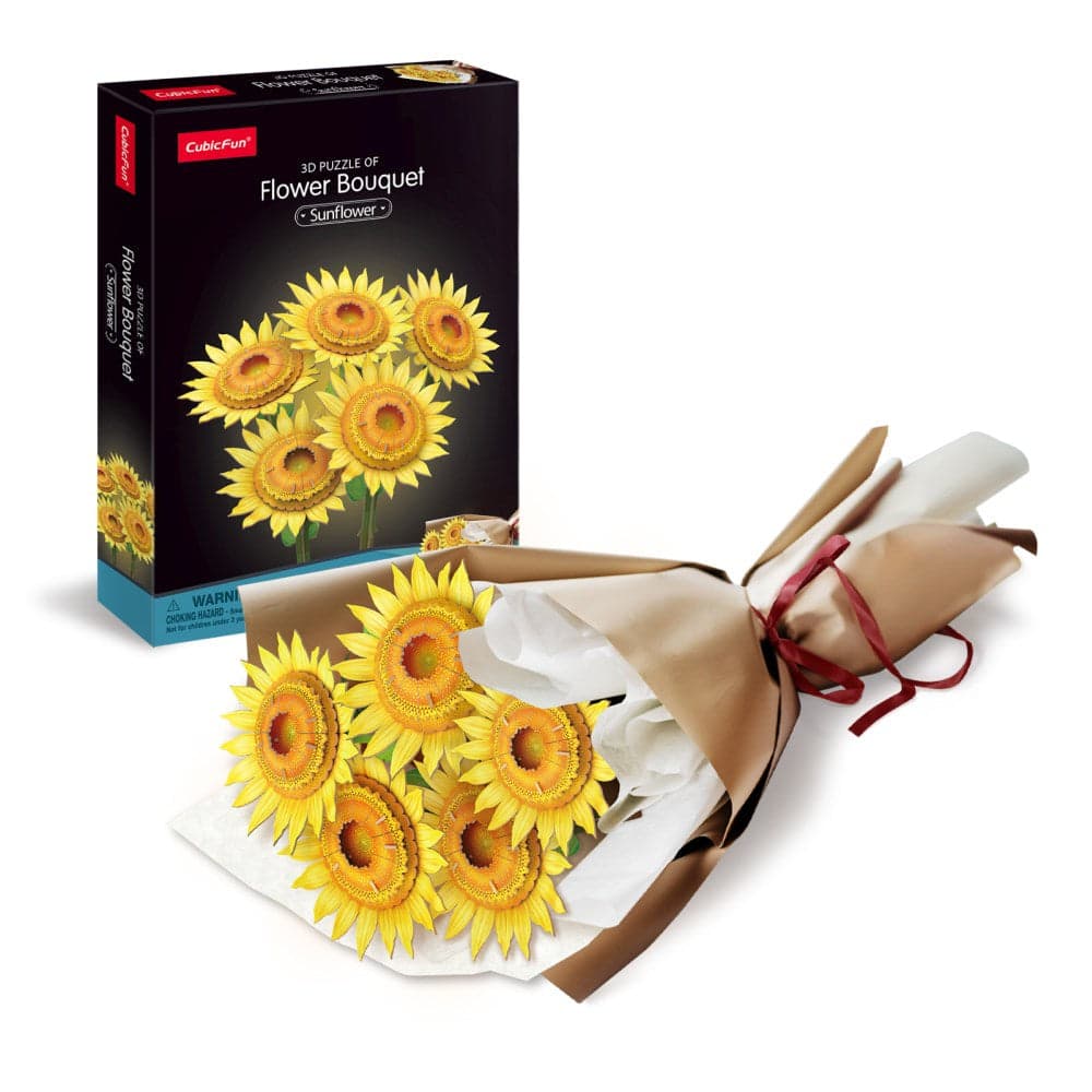 Puzzle 3D - Buchet de Floarea Soarelui, 180 piese | CubicFun