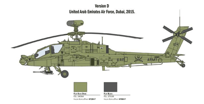 Kit de construit - Elicopter AH-64 D Apache Longbow | Italeri