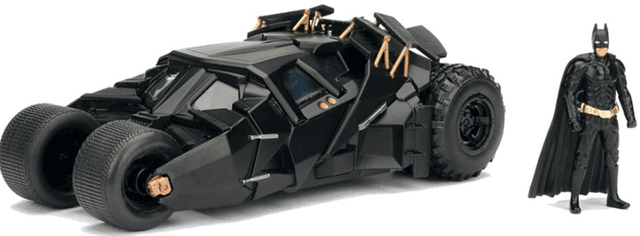 Figurina si masinuta metalica - The Dark Knight - Batmobile & Batman | Jada Toys
