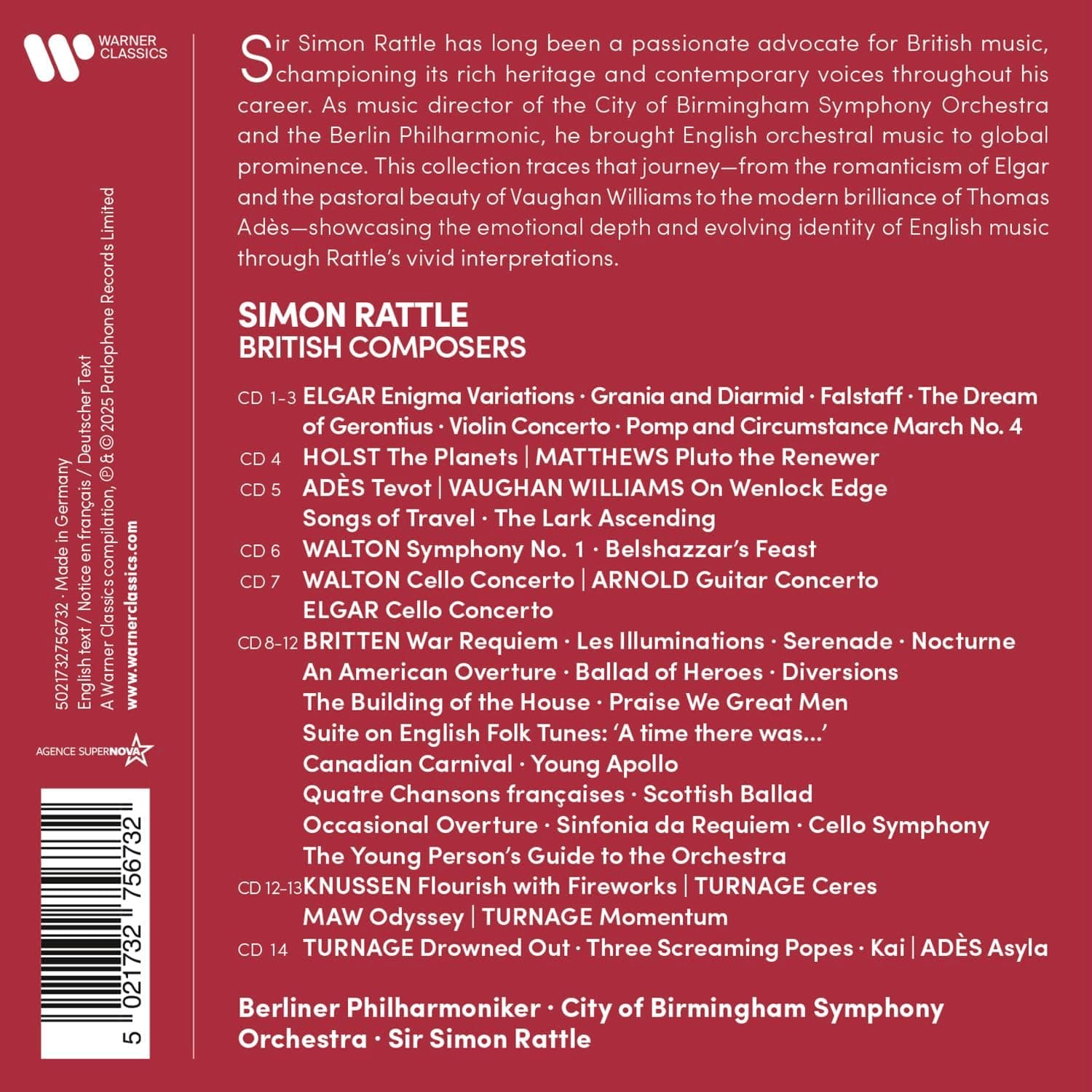 British Composers: Elgar, Holst, Vaughan Williams, Britten, Walton… | Simon Rattle