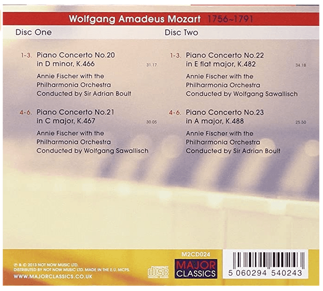 Mozart - Favorite Piano Concertos | Annie Fischer, Philharmonia Orchestra, Adrian Boult