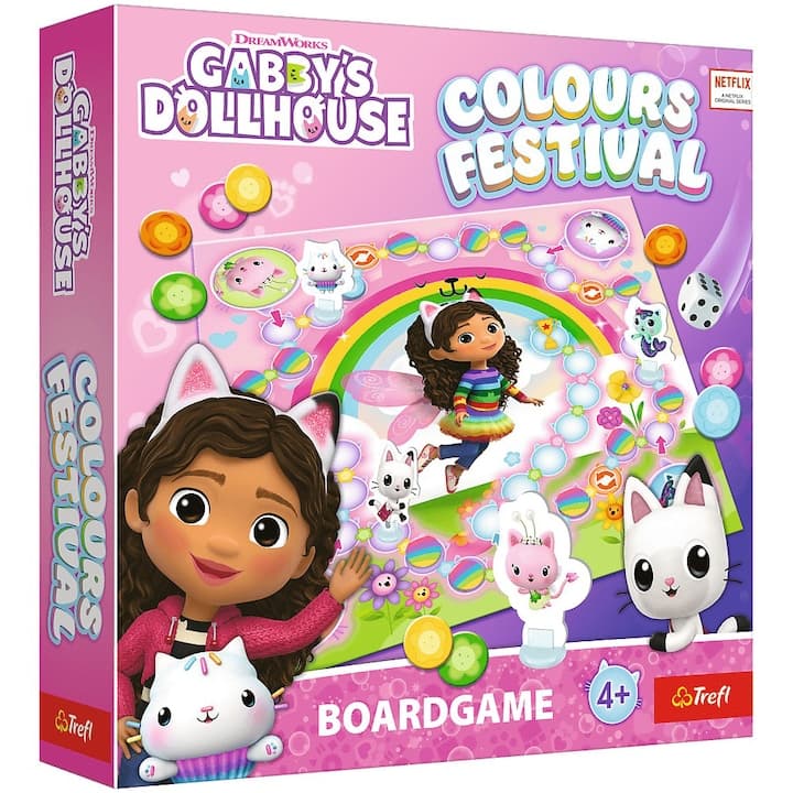 Joc de societate - Gabby`s Dollhouse - Festivalul Culorile | Trefl