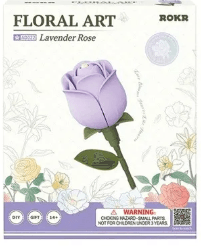 Puzzle 3D 39 piese - Floarea Trandafir de Lavanda | Robotime