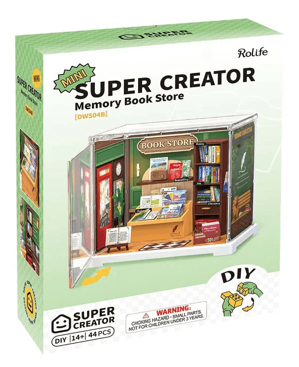Puzzle 3D 44 piese - Minicasuta Memory Book Store | Robotime