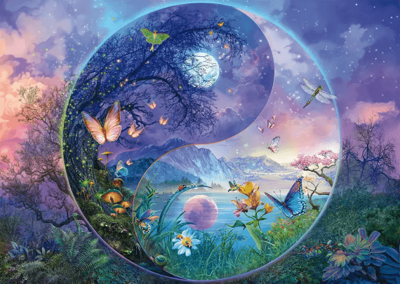 Puzzle 1000 piese - Yin & Yang - Lumea fantastica a insectelor | Schmidt