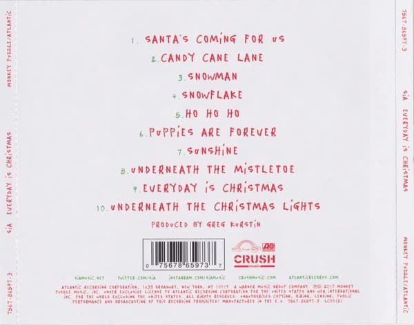 Everyday is Christmas | Sia