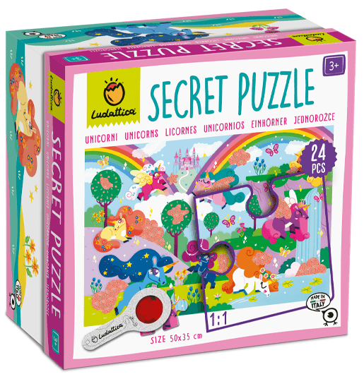 Puzzle 24 piese - Unicorni | Ludattica