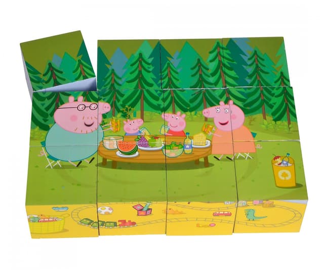 Puzzle din lemn - Peppa Pig, 12 piese | Eichhorn