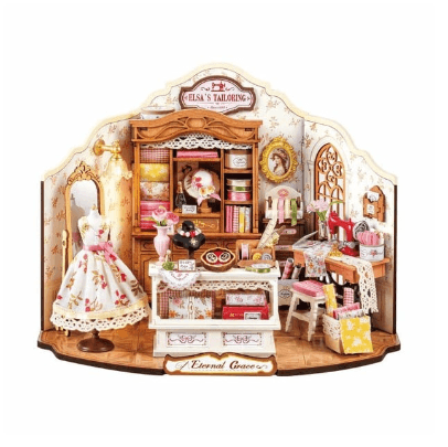 Puzzle 3D 266 piese - Casuta Elsa's Tailoring | Robotime