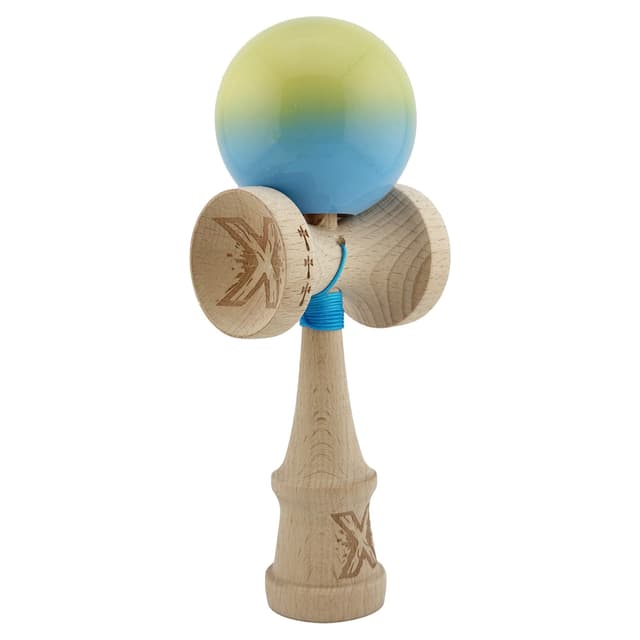 Jucarie de indemanare - Kendama X Super Sticky - Galben/Verde/Albastru | X