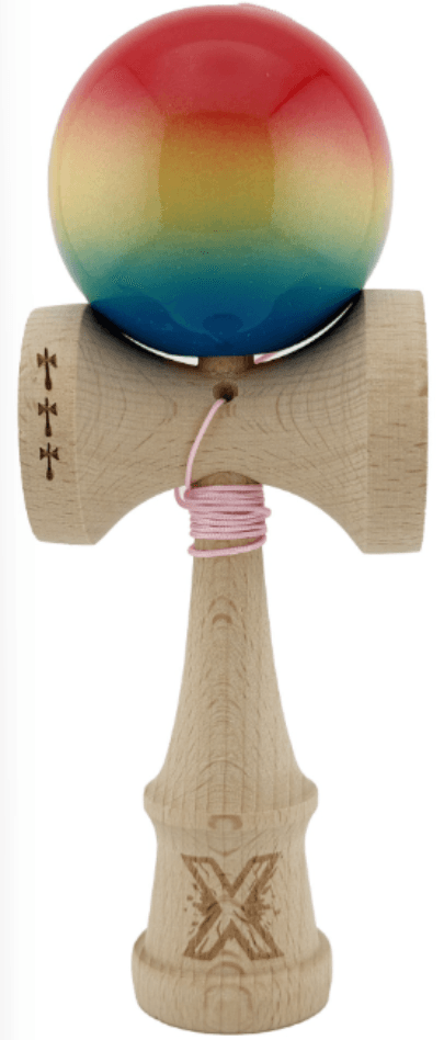 Jucarie de indemanare - Kendama X Big Cups Sticky, Rosu/Galben/Albastru | X