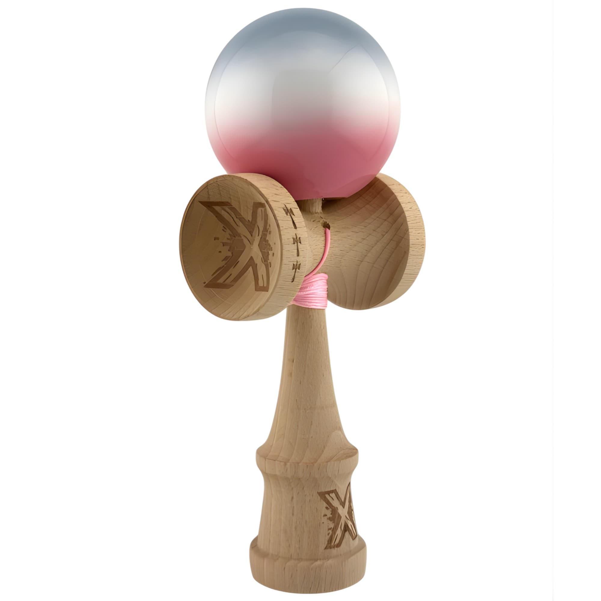 Jucarie de indemanare - Kendama - Big Cups Sticky Roz/Alb/Gri | X