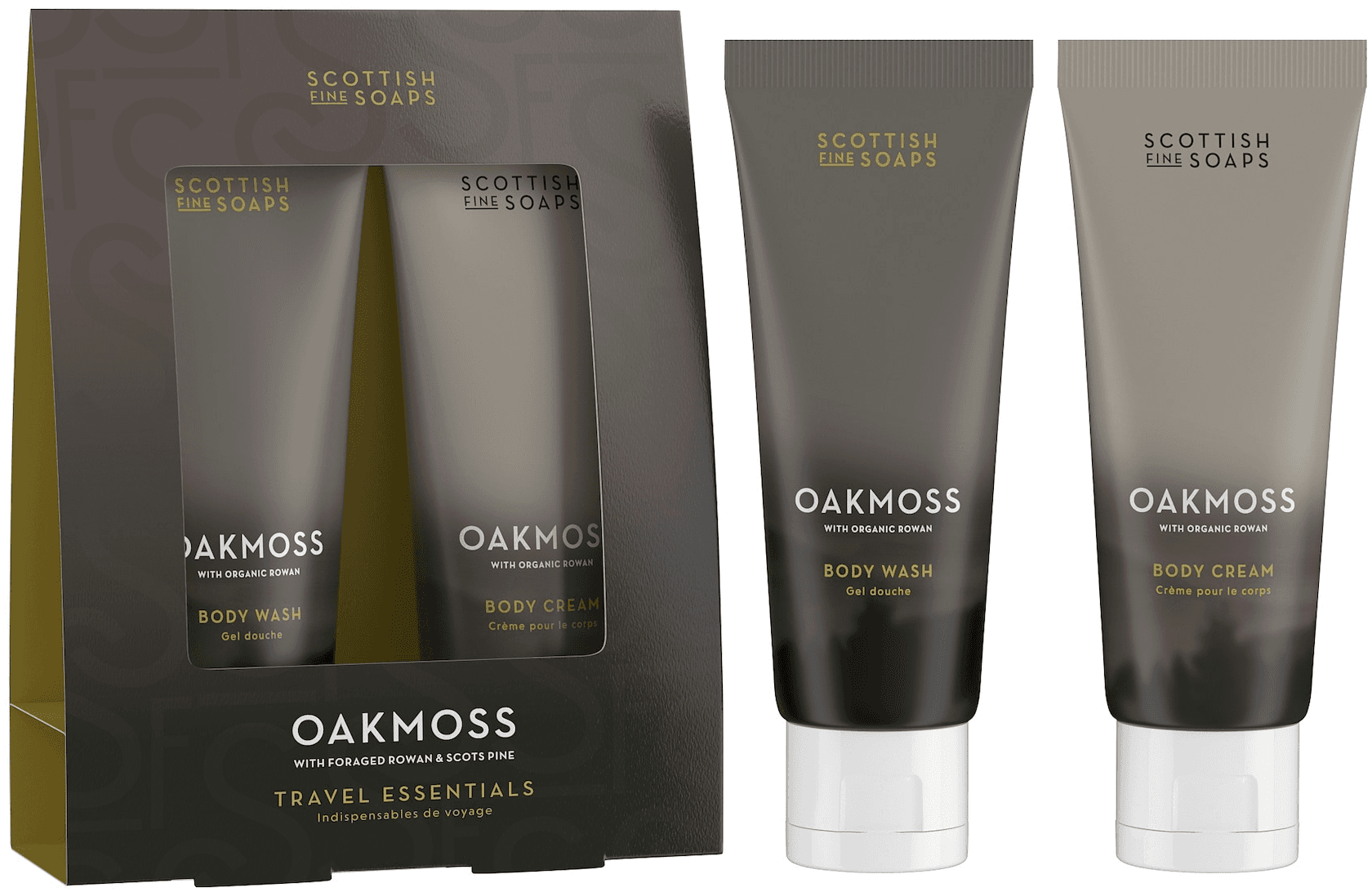 Set de ingrijire corporala - Oakmoss Travel Essentials | Scottish Fine Soaps
