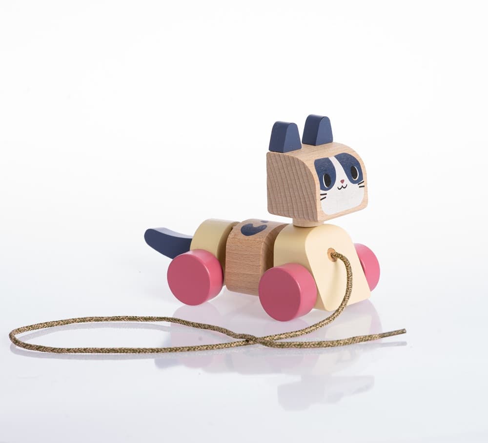 Jucarie din lemn - Cubika - Prietena mea Pisicuta - Pastel | Cubika