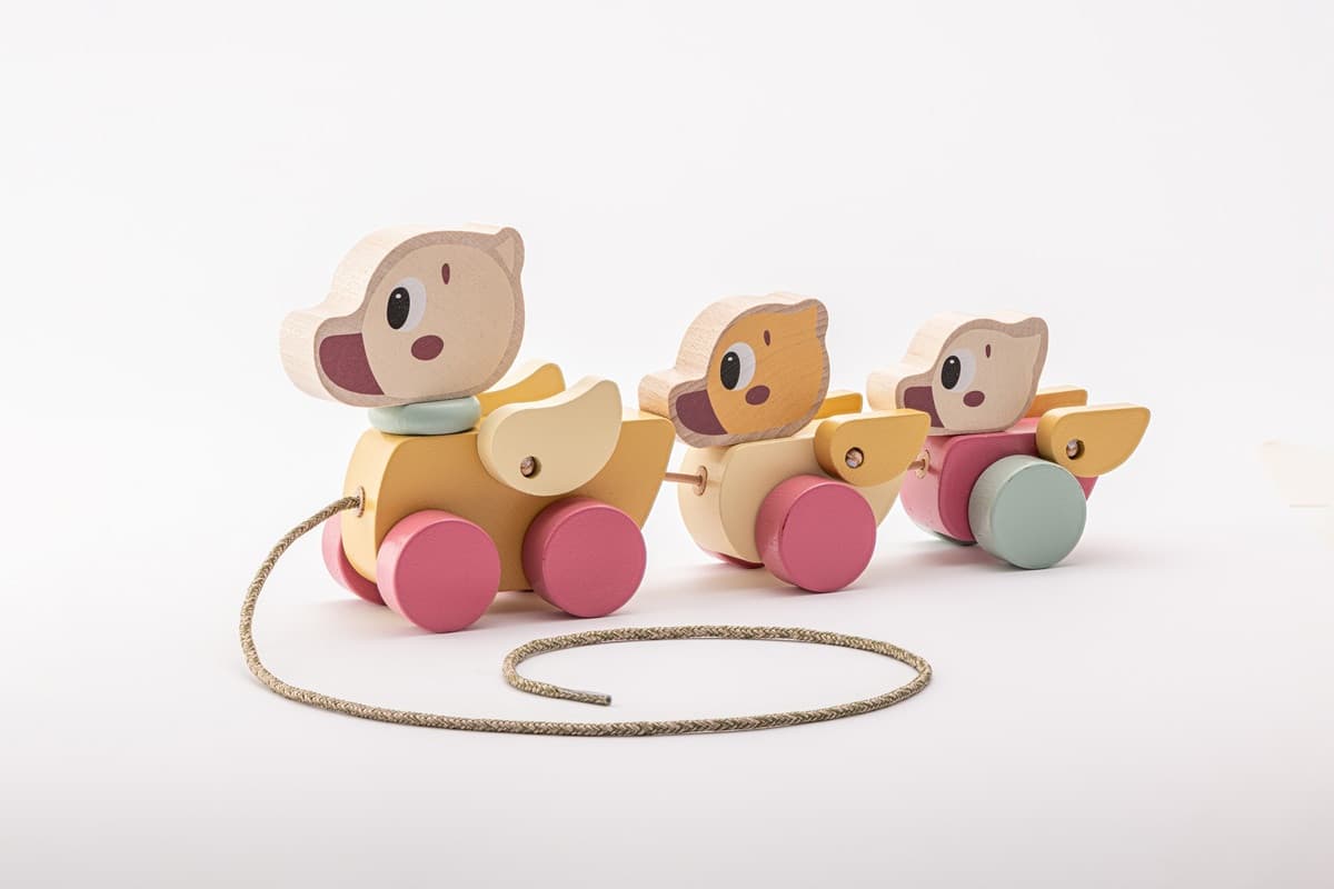 Jucarie din lemn - Cubika - Ratustele mele - Pastel | Cubika