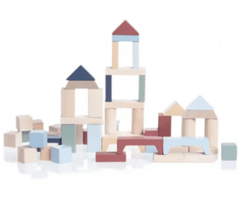 Kit 100 piese constructie - Pastel | Cubika