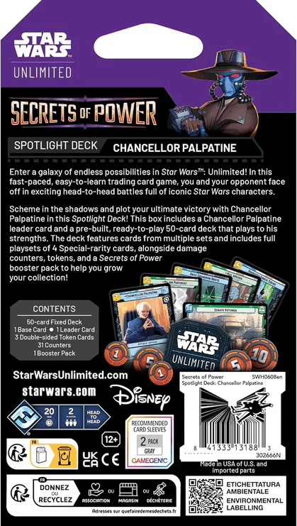 Carti de joc - Star Wars: Unlimited TCG - Secrets of Power Spotlight Deck (EN) | Fantasy Flight Games