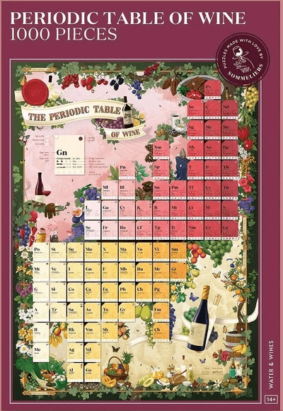 Puzzle clasic 1000 piese - Periodic Table of Wine | Water & Wines
