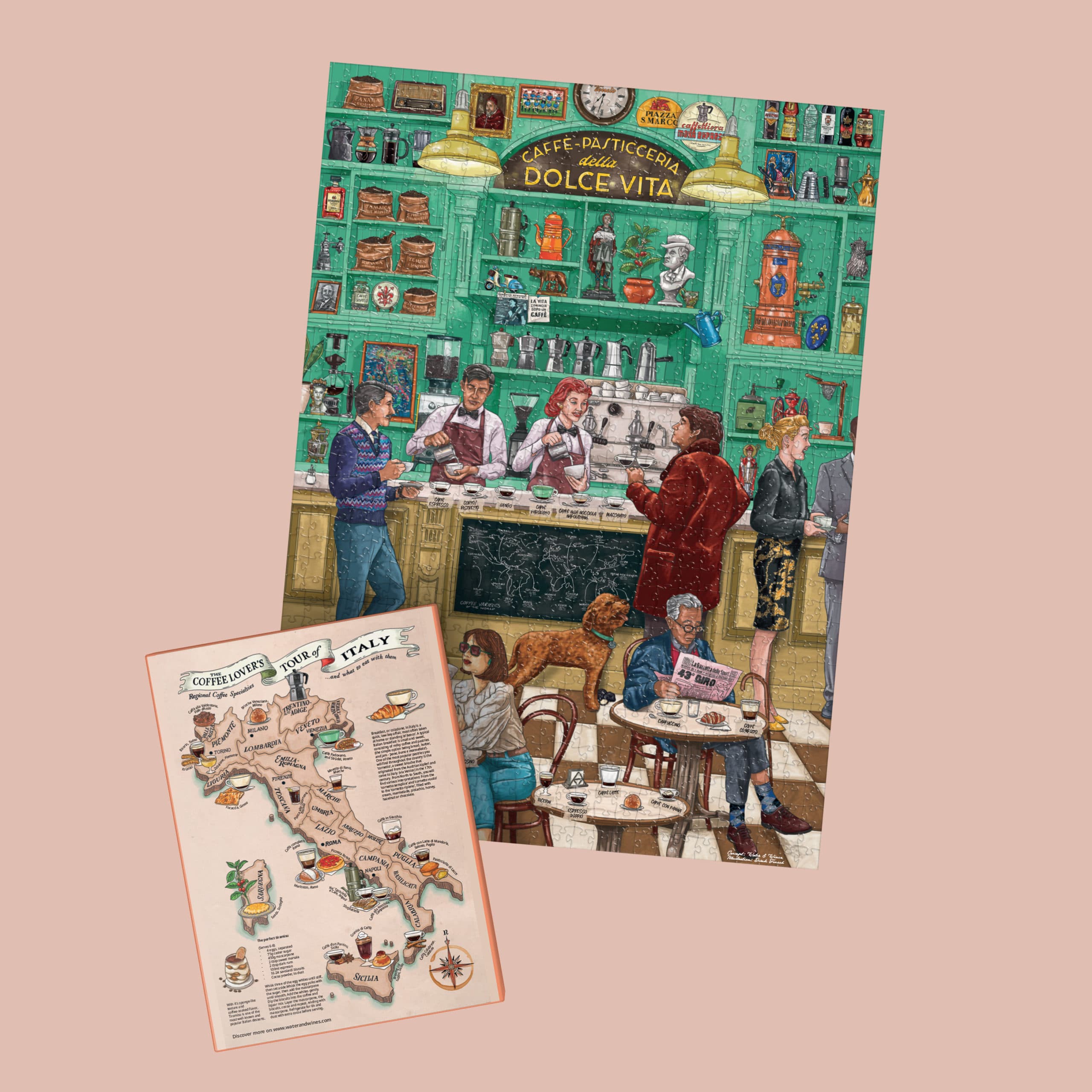 Puzzle clasic 1000 piese - Italian Coffee Culture | Water & Wines