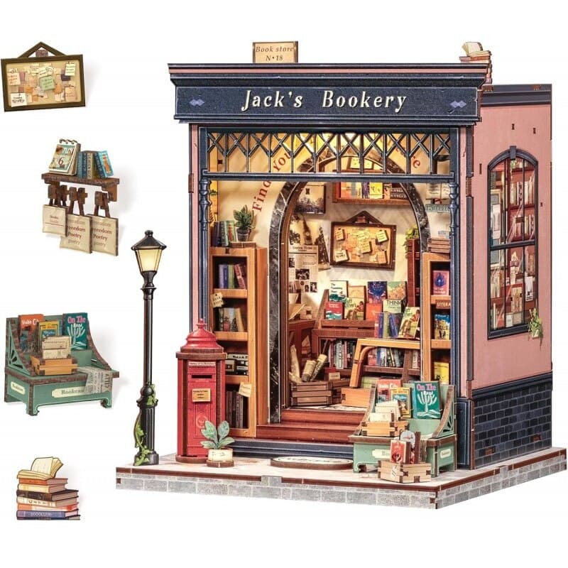 Puzzle 3D 330 piese - Minicasuta - Libraria lui Jack | Cutebee