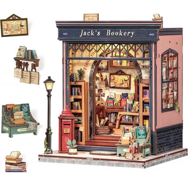 Puzzle 3D 330 piese - Minicasuta - Libraria lui Jack | Cutebee