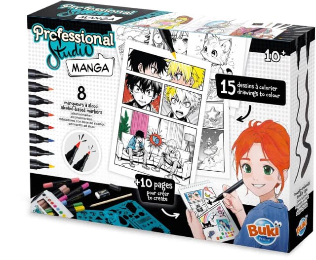 Joc educativ - Studio profesional de colorat - Manga | Buki