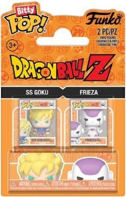 Set 2 figurine Super Saiyan Goku & Frieza - Dragon Ball Z - Bitty Pop! - Funko | Funko
