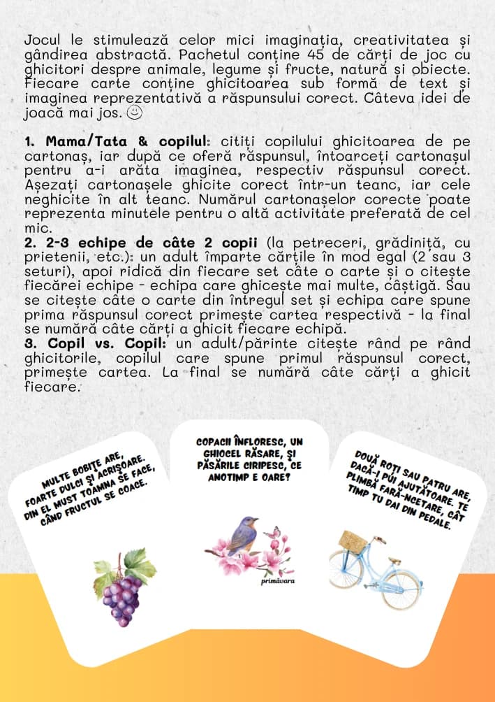 Joc educativ - Ghicitori | Funlandia