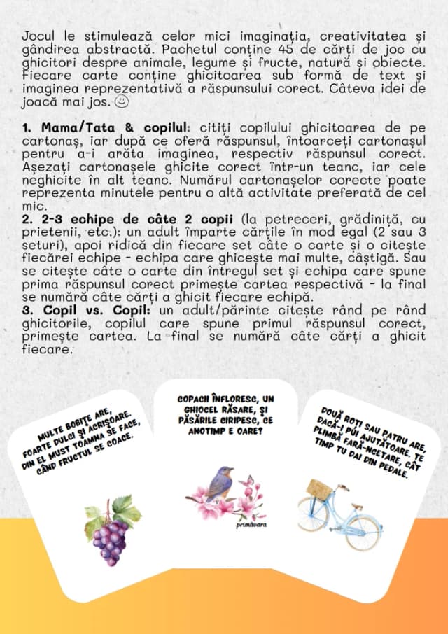 Joc educativ - Ghicitori | Funlandia