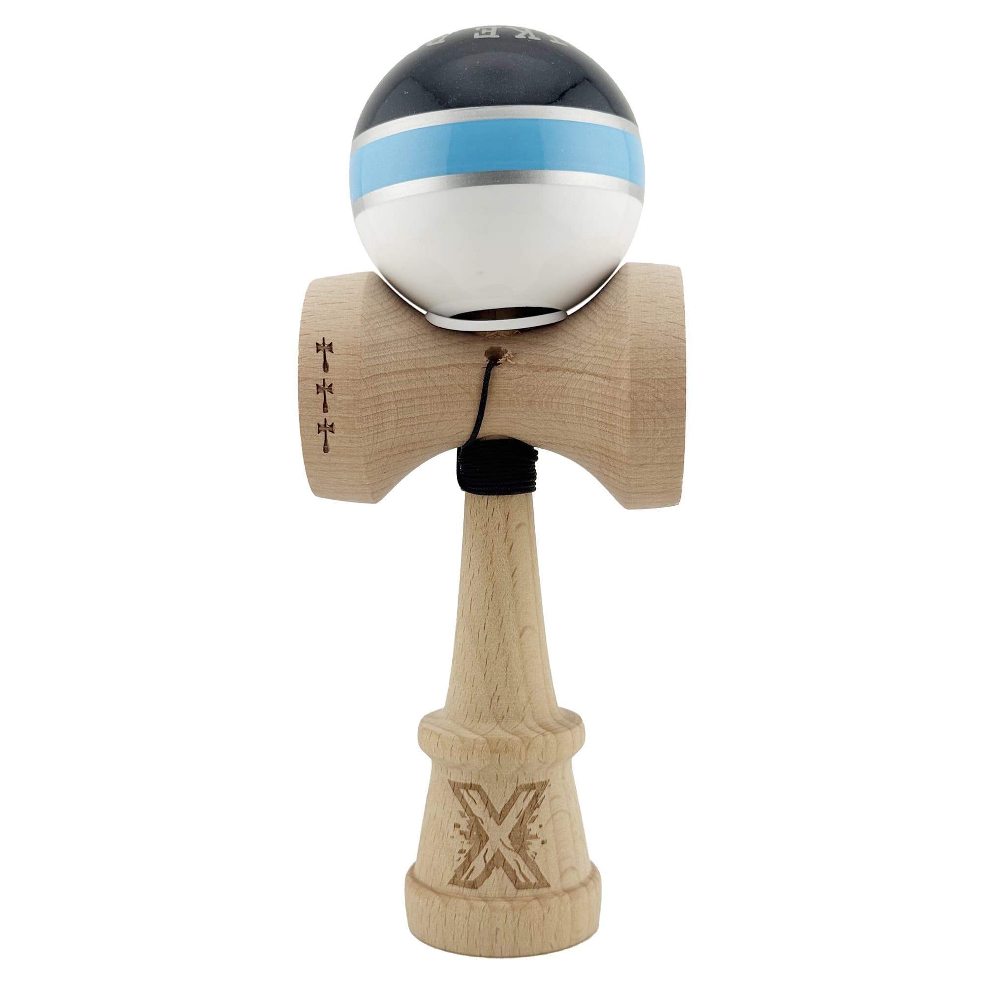 Jucarie de indemanare - Kendama X - Royal Spike, Big Cups - Inel Albastru Deschis | X
