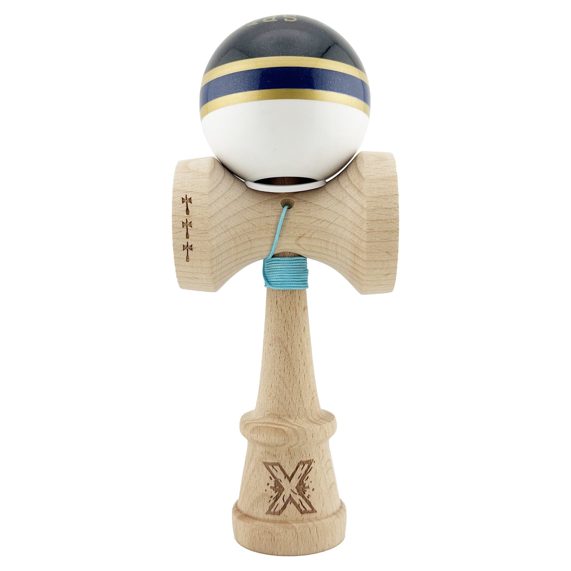 Jucarie de indemanare - Kendama X - Royal Spike, Big Cups - Inel Albastru Inchis | X