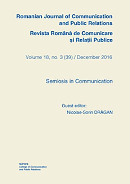 Romanian Journal of Communication and Public Relations / Revista romana de comunicare si relatii publice  - nr. 39 / 2016  |