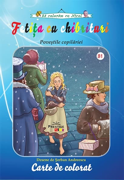 Fetita cu chibrituri - carte de colorat |