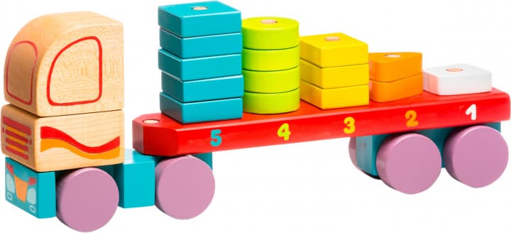 Jucarie din lemn - Camion cu forme geometrice | Cubika