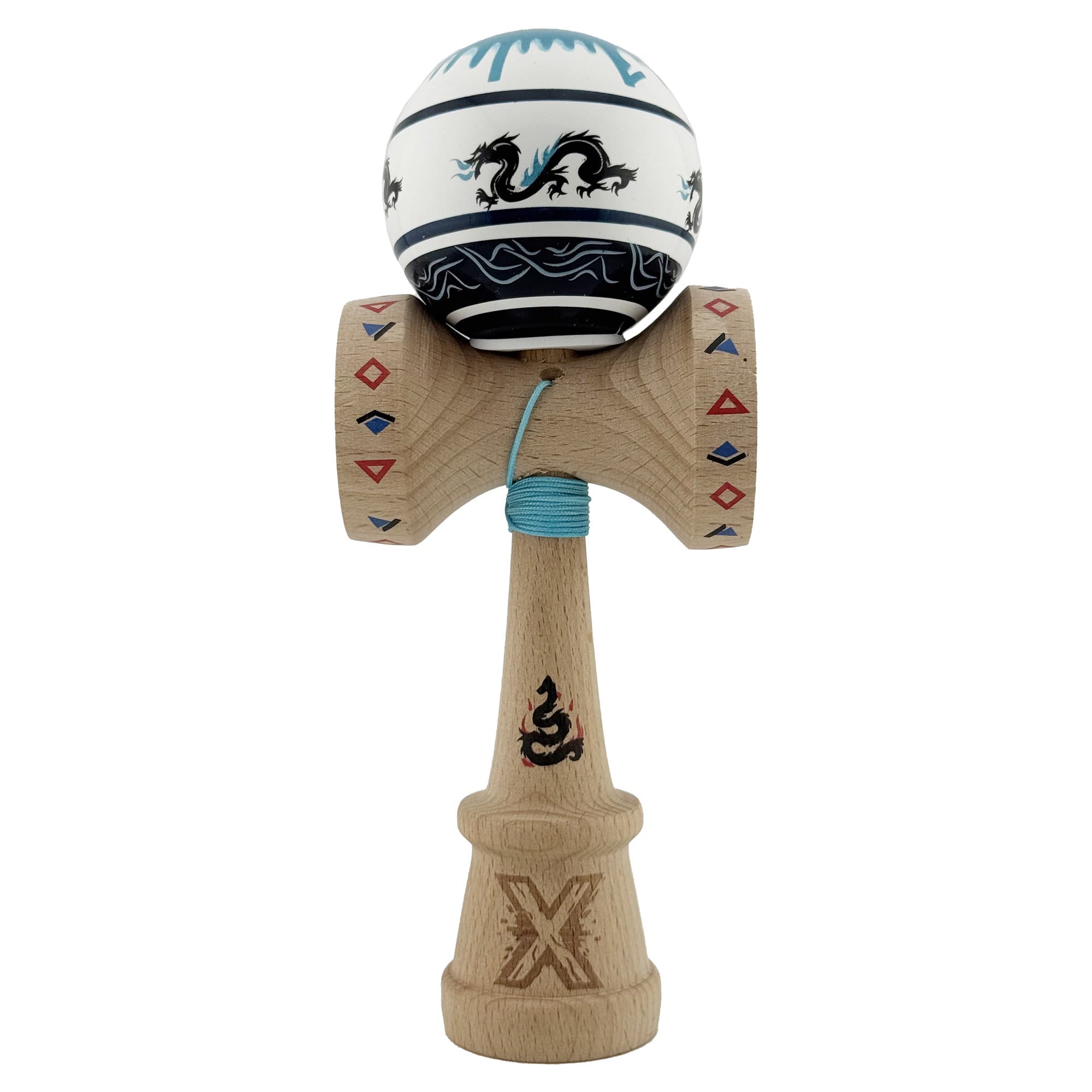 Jucarie de indemanare - Kendama X Dragon, Albastru/Negru | X