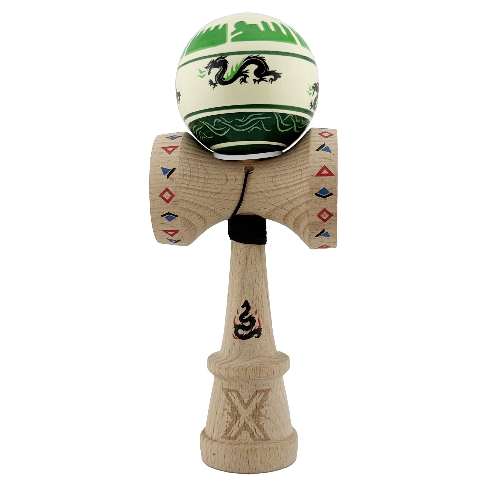 Jucarie de indemanare - Kendama X Dragon, Verde deschis/Negru | X