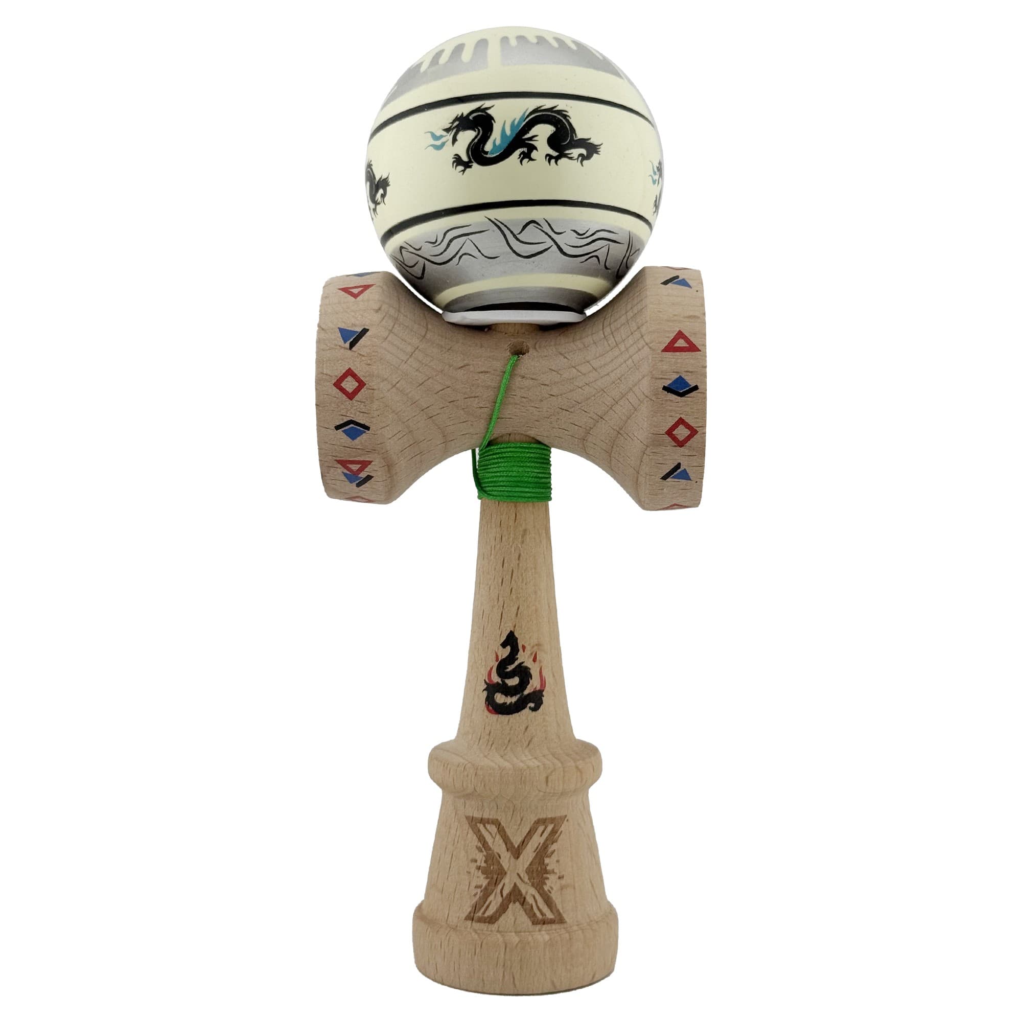 Jucarie de indemanare - Kendama X Dragon, Gri/Galben deschis | X