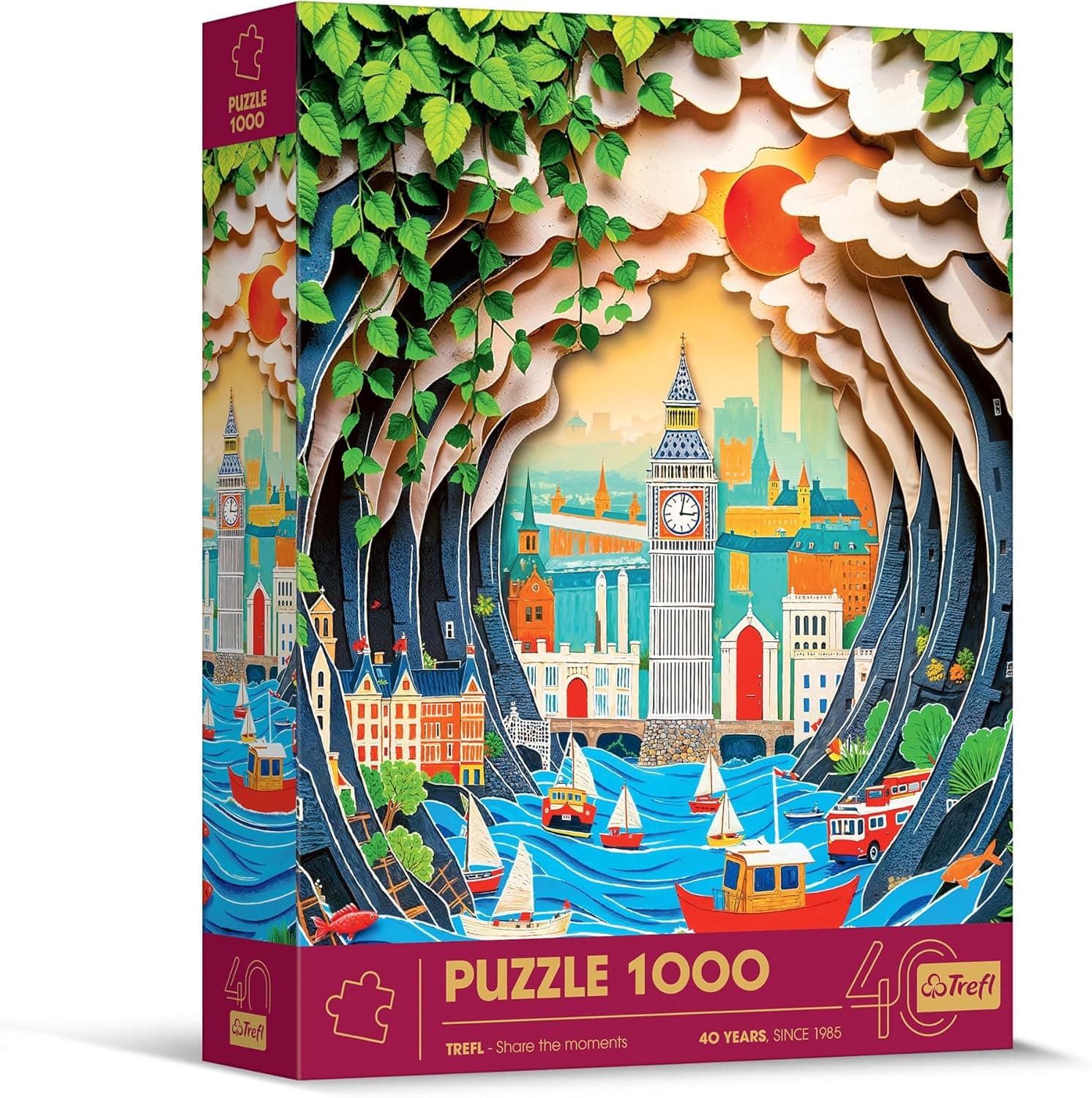 Puzzle 1000 piese - 40th Anniversary - London 3D Effect | Trefl