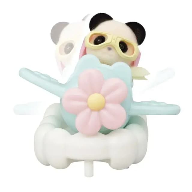 Set 4 figurine - Sylvanian Families - Distractie avion si tren | Epoch