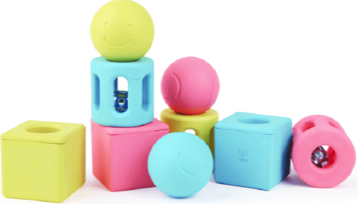 Jucarie bebelusi - Zdranganitoare trio cu forme geometrice | Hape